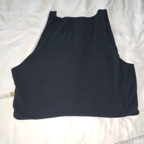 American Eagle Soft and Sexy Sport top  crop top Large Black - Picture 2 of 7